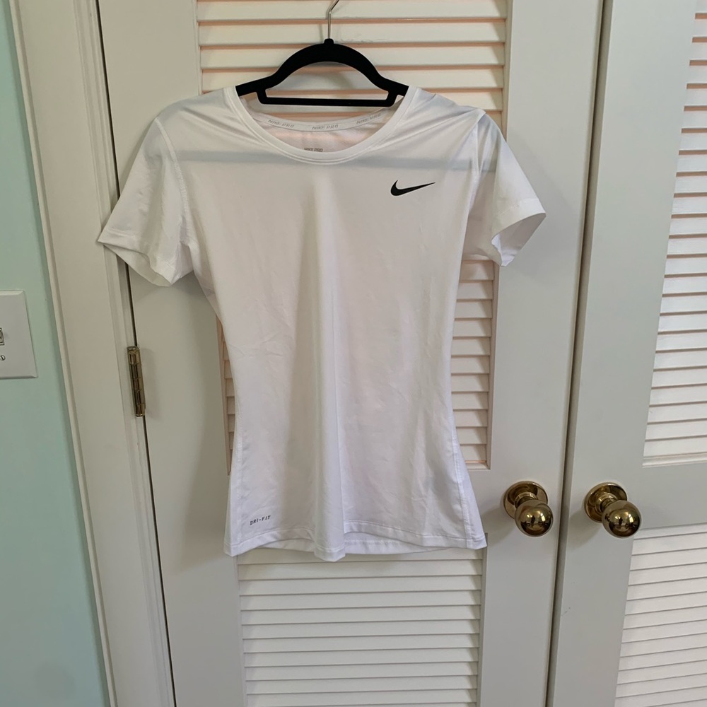 Nike Pro White Short Sleeve